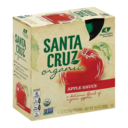 Santa Cruz Organic Apple Sauce - Case Of 6 - 3.2 Oz.