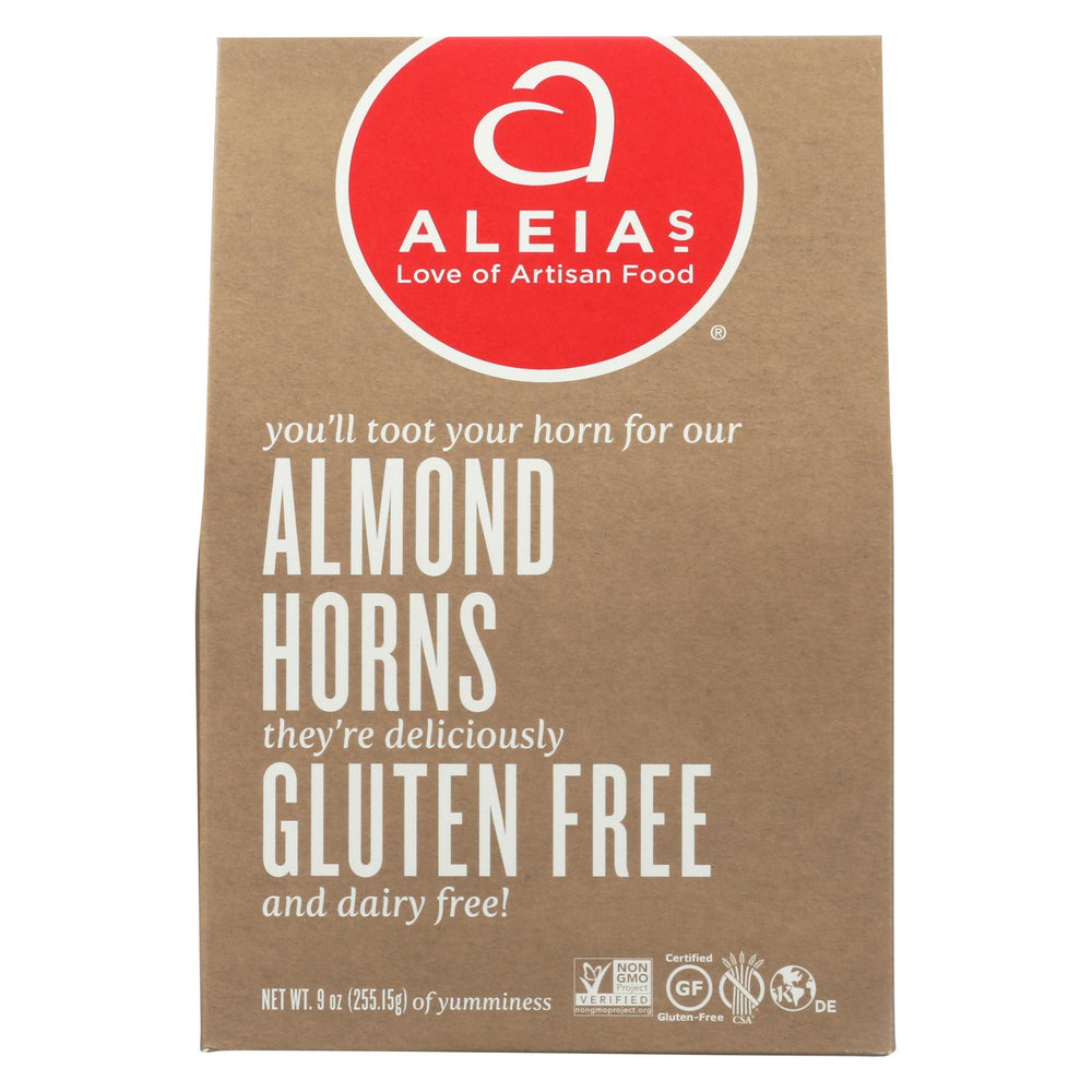 Aleia's Gluten Free Cookies - Almond Horns - Case Of 6 - 9 Oz.