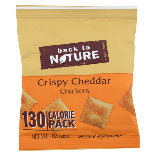 Back To Nature Grab N Go Cheddar Crackers - 1 Oz - Case Of 100