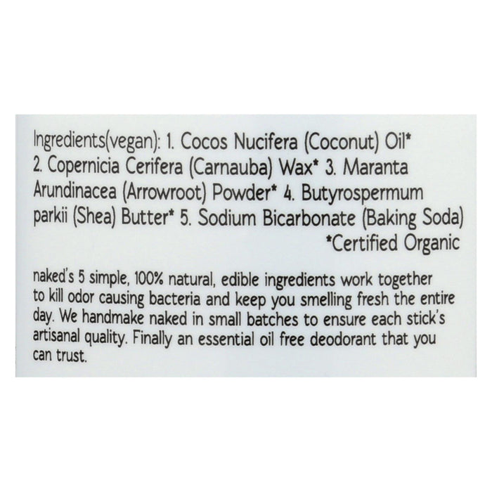 North Coast Organics Deodorant - Naked, Sensitive Skin - 1 Each - 2.5 Oz.