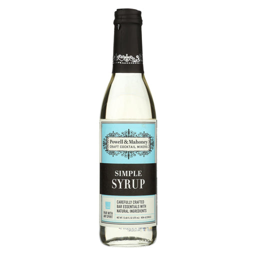 Powell And Mahoney Cocktail Mixer - Simple Syrup - Case Of 6 - 12.68 Oz