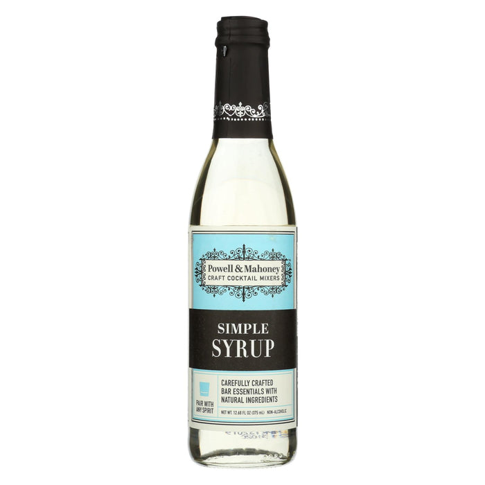 Powell And Mahoney Cocktail Mixer - Simple Syrup - Case Of 6 - 12.68 Oz