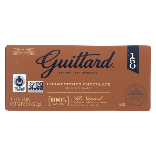 Guittard Chocolate Baking - Unsweetened - Case Of 12 - 2 Oz.