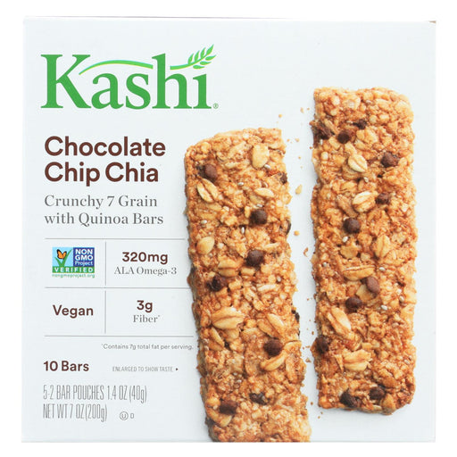 Kashi Chocolate Chip Chia Crunchy Granola And Seed Bars - Case Of 12 - 7 Oz.
