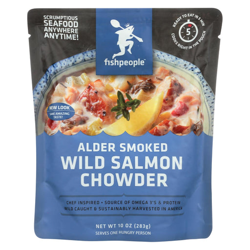 Fishpeople Wild Salmon Chowder - Alder Smoked - Case Of 12 - 10 Oz.