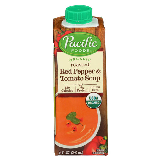 Pacific Natural Foods Soup - Roasted Red Pepper And Tomato - Case Of 12 - 8 Oz.