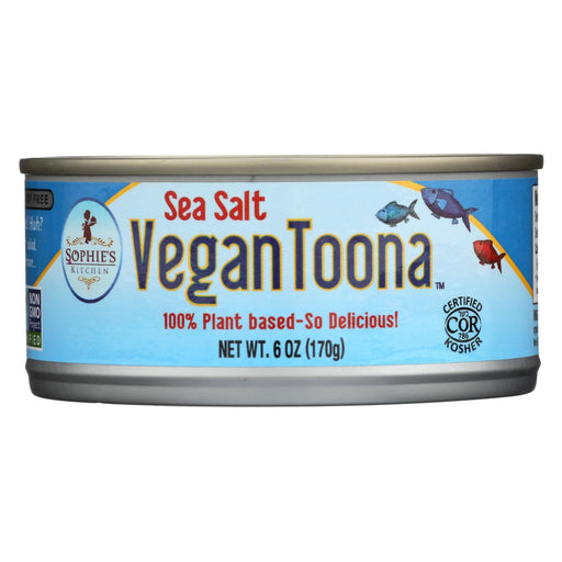 Sophie's Kitchen Vegan Toona - Sea Salt - Case Of 12 - 6 Oz.