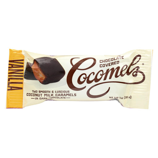 Cocomel Dark Chocolate Covered Cocomels - Vanilla - Case Of 15 - 1 Oz.