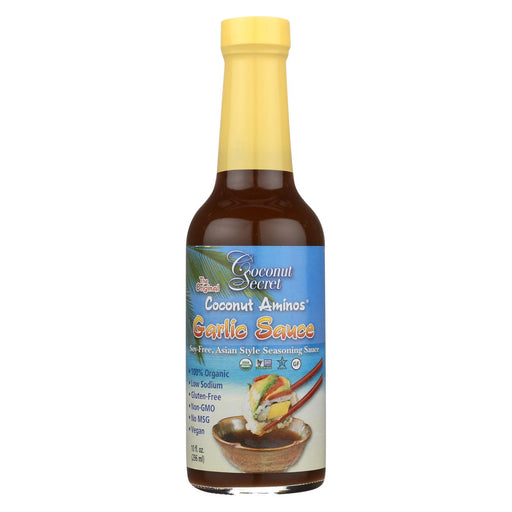 Coconut Secret Coconut Aminos Garlic Sauce - Case Of 12 - 10 Fl Oz.