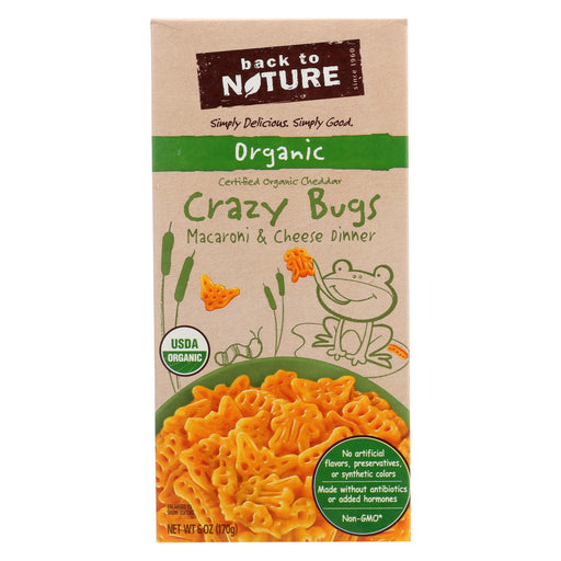 Back To Nature Organic Crazy Bugs - Macaroni And Cheese Dinner - Case Of 12 - 6 Oz.