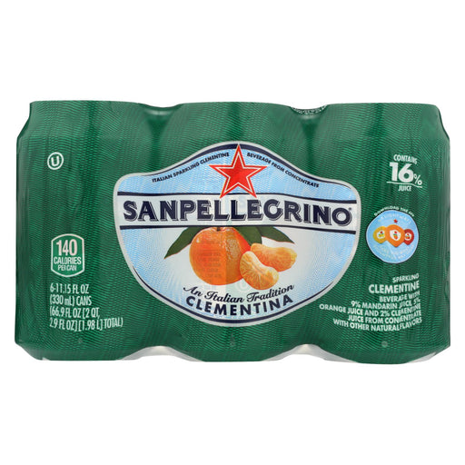 San Pellegrino Sparkling Water - Clementina - Case Of 4 - 11.1 Fl Oz.