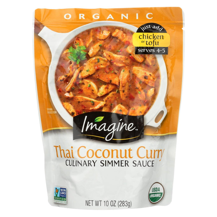 Imagine Foods Culinary Simmer Sauce - Organic - Thai Coconut Curry - 10 Oz - Case Of 6
