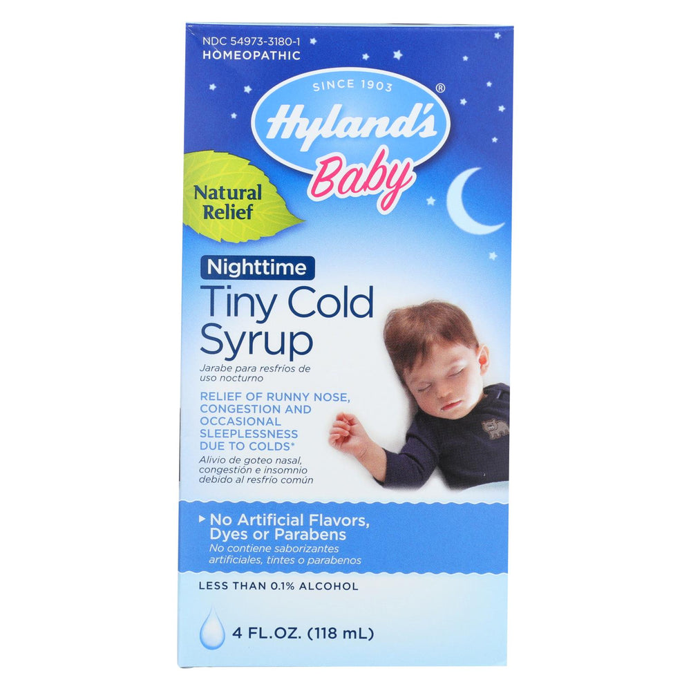 Hylands Homepathic Cold Syrup - Nighttime Tiny - Baby - 4 Fl Oz