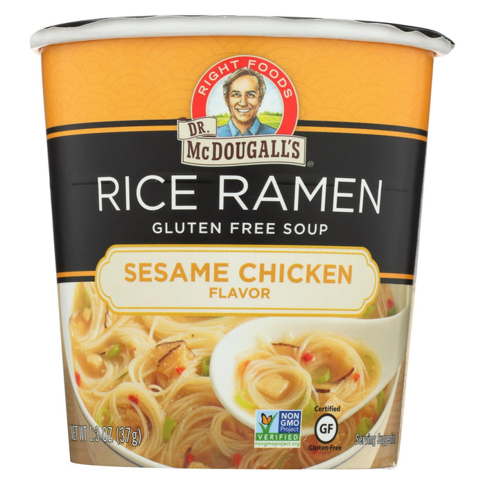 Dr. Mcdougall's Rice Noddle Asian Soup - Sesame Chicken - Case Of 6 - 1.3 Oz.