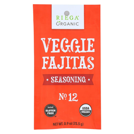 Riega Foods Seasoning - Organic - Veggie Fajitas - No. 12 - .9 Oz - Case Of 8