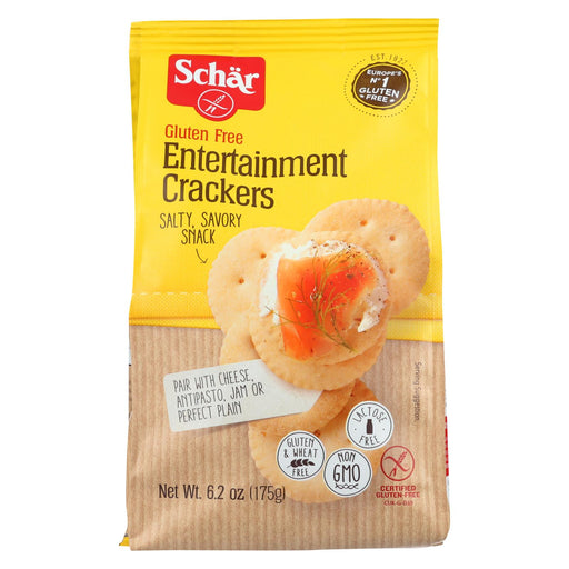 Schar Entertainment Crackers Gluten Free - Case Of 6 - 6.2 Oz.