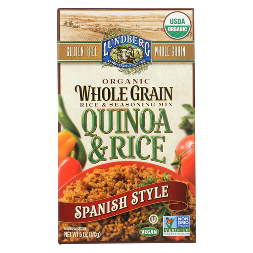 Lundberg Family Farms Organic Quinoa And Rice Spanish Style - Case Of 6 - 6 Oz.