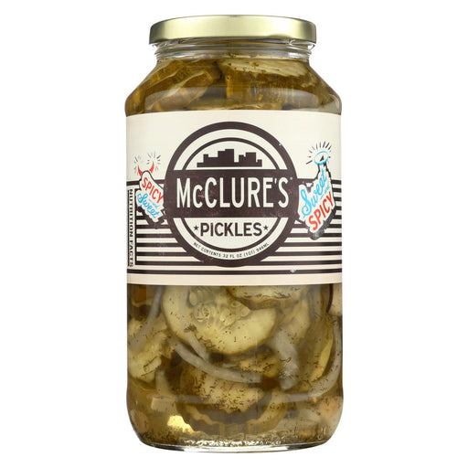 Mcclure's Pickles Sweet And Spicy Pickles - Case Of 6 - 32 Oz.