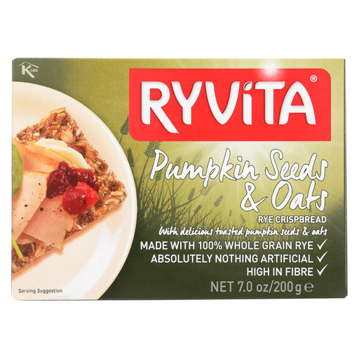 Ryvita Crisp Bread Crispbread - Pumpkin Seed And Oat - Case Of 8 - 7 Oz.