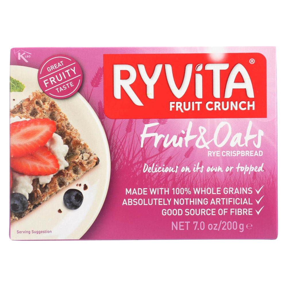 Ryvita Crisp Bread Crispbread - Currants, Seeds And Oats - Case Of 8 - 7 Oz.