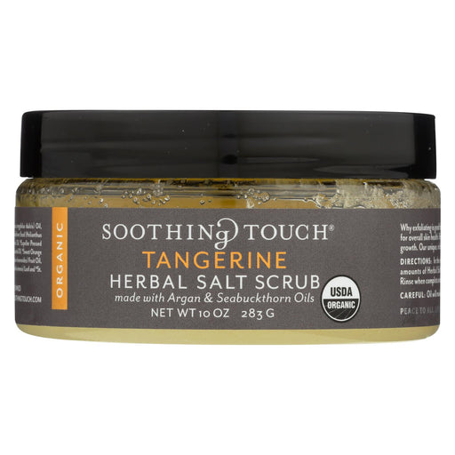Soothing Touch Scrub - Organic - Salt - Herbal - Tangerine - 10 Oz