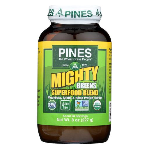 Pines International Mighty Greens Superfood Blend Powder - Organic - 8 Oz