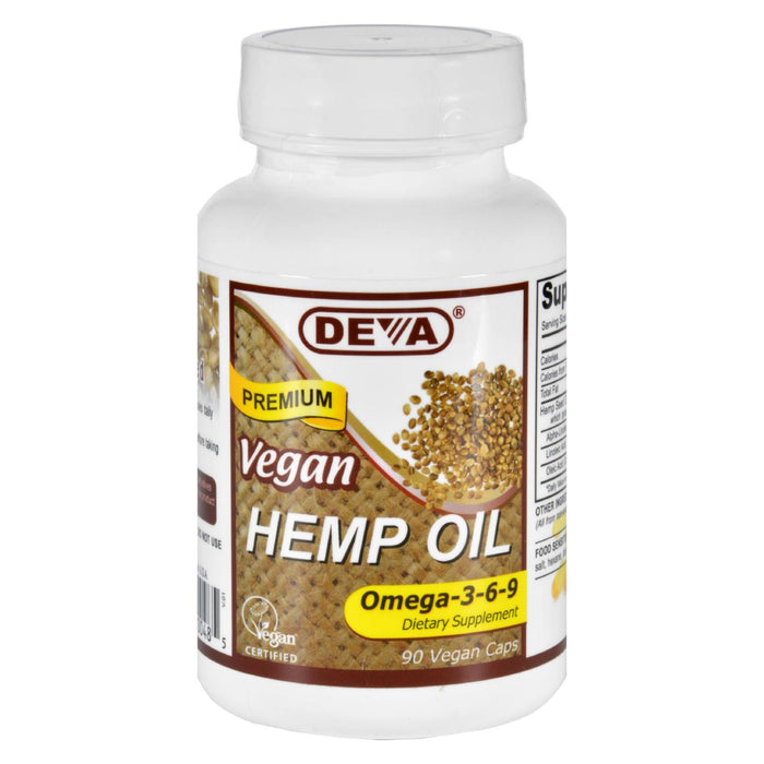 Devan Vegan Vitamins Hemp Oil - Omega 3 6 9 - Vegan - 90 Vegan Capsules