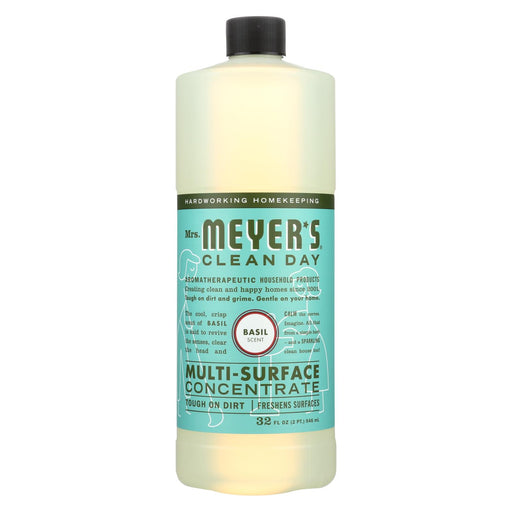 Mrs. Meyer's Clean Day - Multi Surface Concentrate - Basil - 32 Fl Oz - Case Of 6