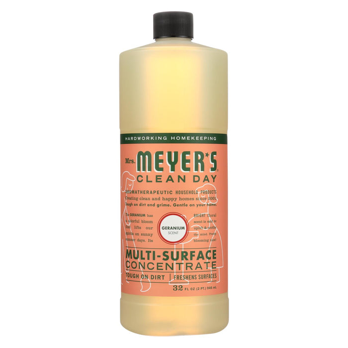 Mrs. Meyer's Clean Day - Multi Surface Concentrate - Geranium - 32 Fl Oz - Case Of 6