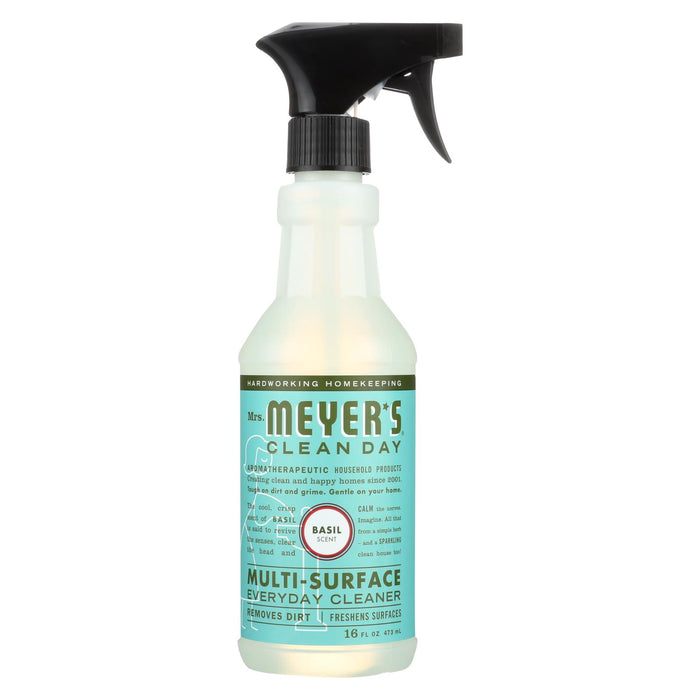 Mrs. Meyer's Clean Day - Multi-surface Everyday Cleaner - Basil - 16 Fl Oz - Case Of 6