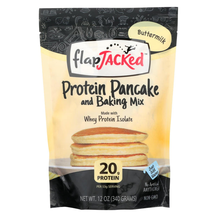 Flapjacked Protein Pancake - Buttermilk Mix - Case Of 6 - 12 Oz.