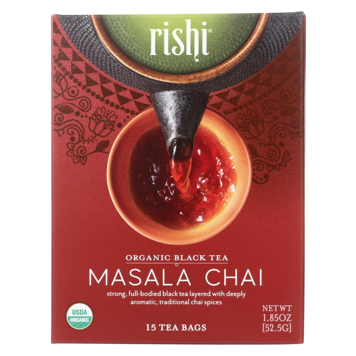 Rishi Organic Tea - Masala Chai - Case Of 6 - 15 Bags