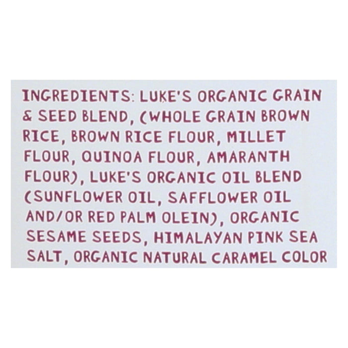 Luke's Organic Brown Rice Chips - Case Of 12 - 5 Oz.