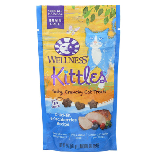 Wellness Pet Products Cat Treat - Kittles - Chicken & Cranberries - Case Of 14 - 2 Oz