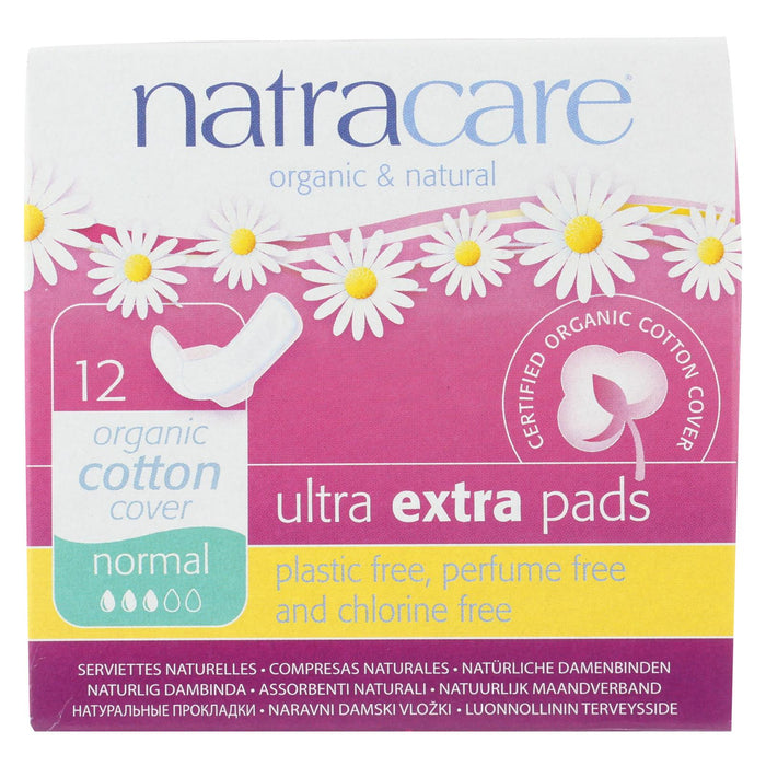 Natracare Ultra Extra Pads W-wings - Normal -  12 Count