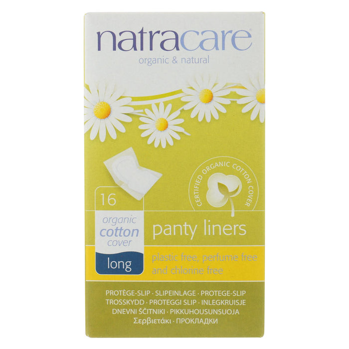 Natracare Panty Liners - Long - Wrapped - 16 Count