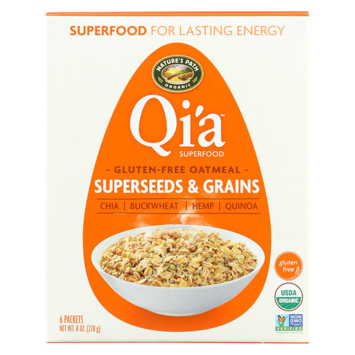 Nature's Path Organic Qi'a Superfood Hot Oatmeal - Superseeds And Grains - Case Of 6 - 8 Oz.