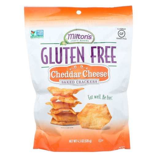 Miltons Gluten Free Baked Crackers - Cheddar Cheese - Case Of 12 - 4.5 Oz.