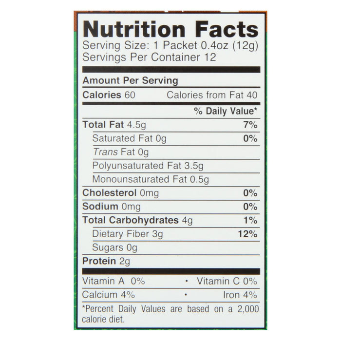 Carrington Farms Flax Paks - Organic - Ready To Eat - Chia - 12 Count - Case Of 6