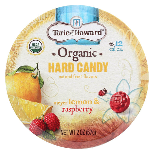 Torie And Howard Organic Hard Candy - Lemon And Raspberry - 2 Oz - Case Of 8