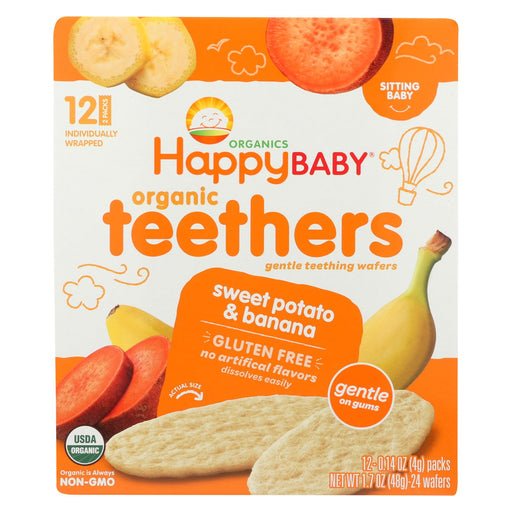 Happy Baby Teethers - Organic - Gentle - Banana And Sweet Potato - 1.7 Oz - Case Of 6