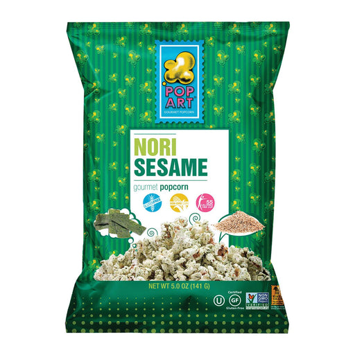 Pop Art Gourmet Popcorn - Nori Sesame - Case Of 9 - 5 Oz.