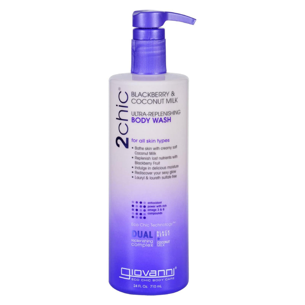 Giovanni Hair Care Products Body Wash - 2chic - Repairing - Ultra-replenishing - Blackberry And Coconut Milk - Value Size - 24 Oz