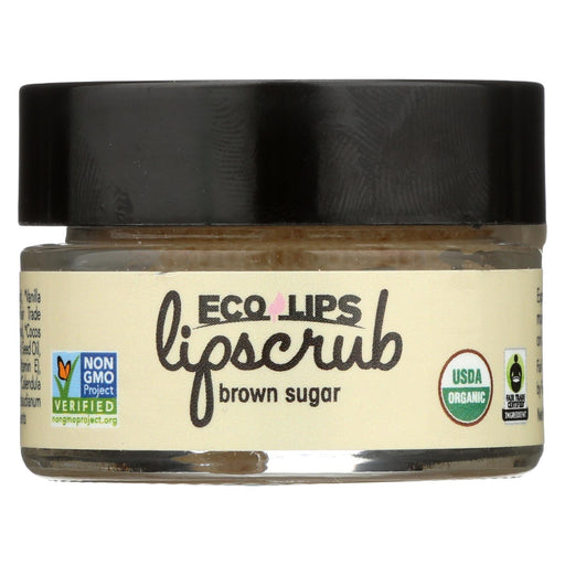 Ecolips Organic Lip Scrub - Brown Sugar - Case Of 6 - 0.5 Oz.