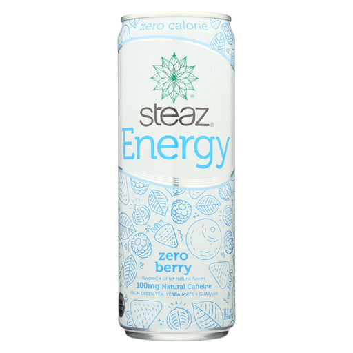 Steaz Zero Calorie Energy Drink - Berry - Case Of 12 - 12 Fl Oz.