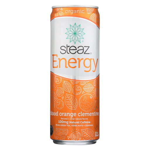 Steaz Energy Drink - Orange - Case Of 12 - 12 Oz.