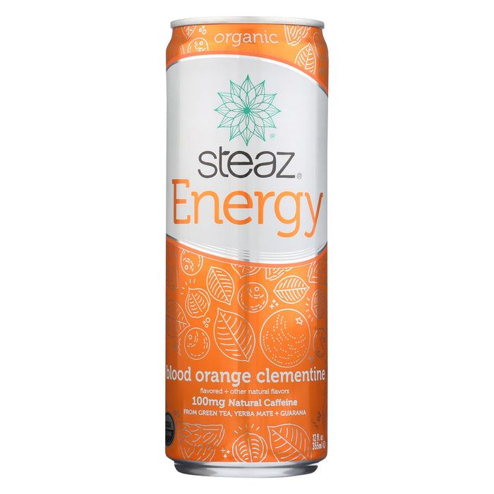 Steaz Energy Drink - Orange - Case Of 12 - 12 Oz.