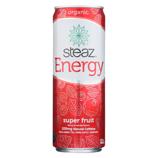 Steaz Energy Drink - Super Fruit - Case Of 12 - 12 Oz.