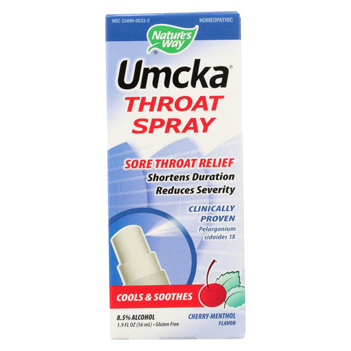 Natures Way Throat Spray - Umcka - Cherry - 1.9 Oz - 1 Each