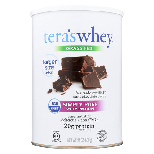 Tera's Whey Protein - Rbgh Free - Fair Trade Dark Chocolate - 24 Oz